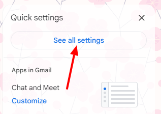 Location of See All Settings in Gmail